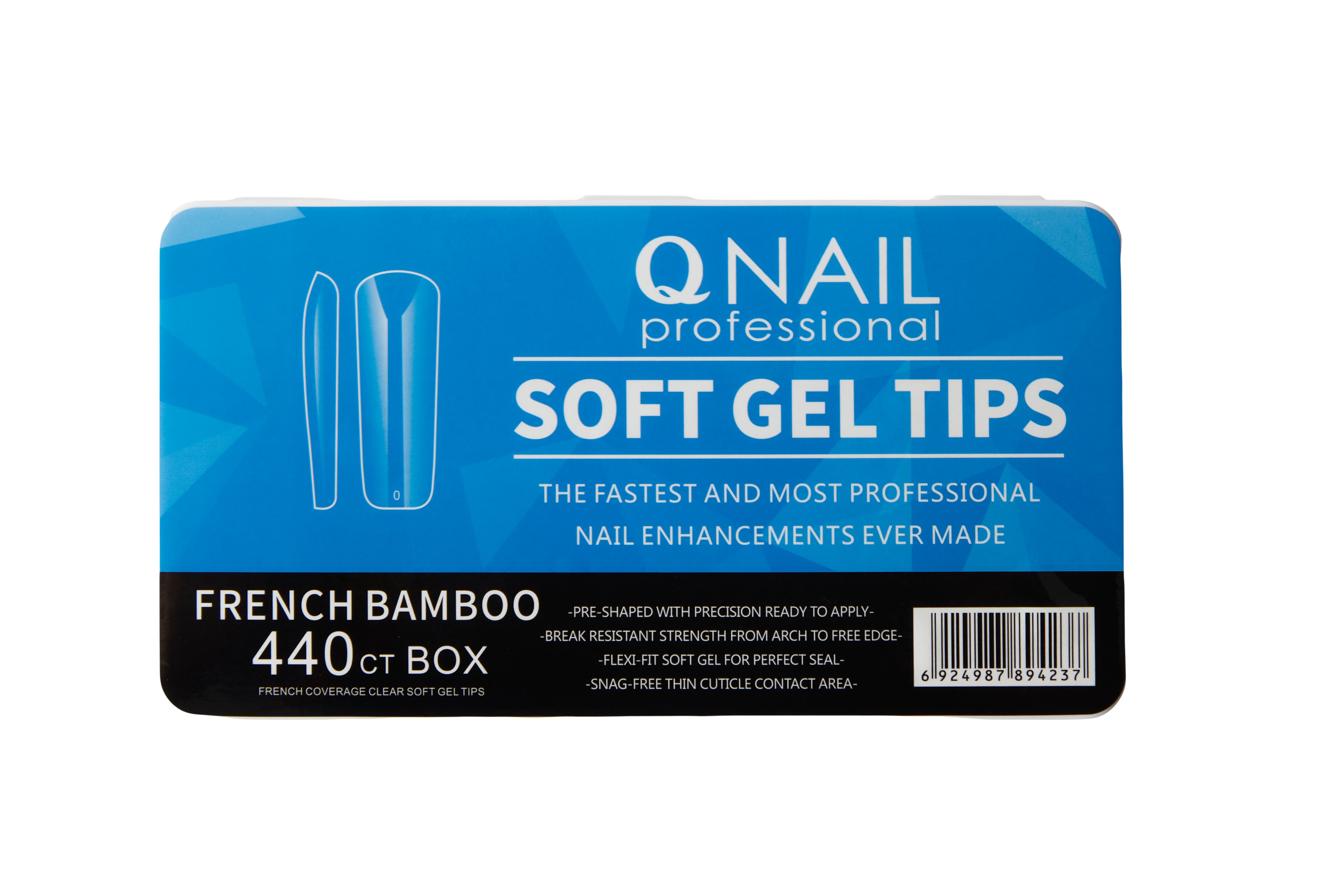 Qnail Professional Soft Gel Tips French Bamboo 550'li 440'lı